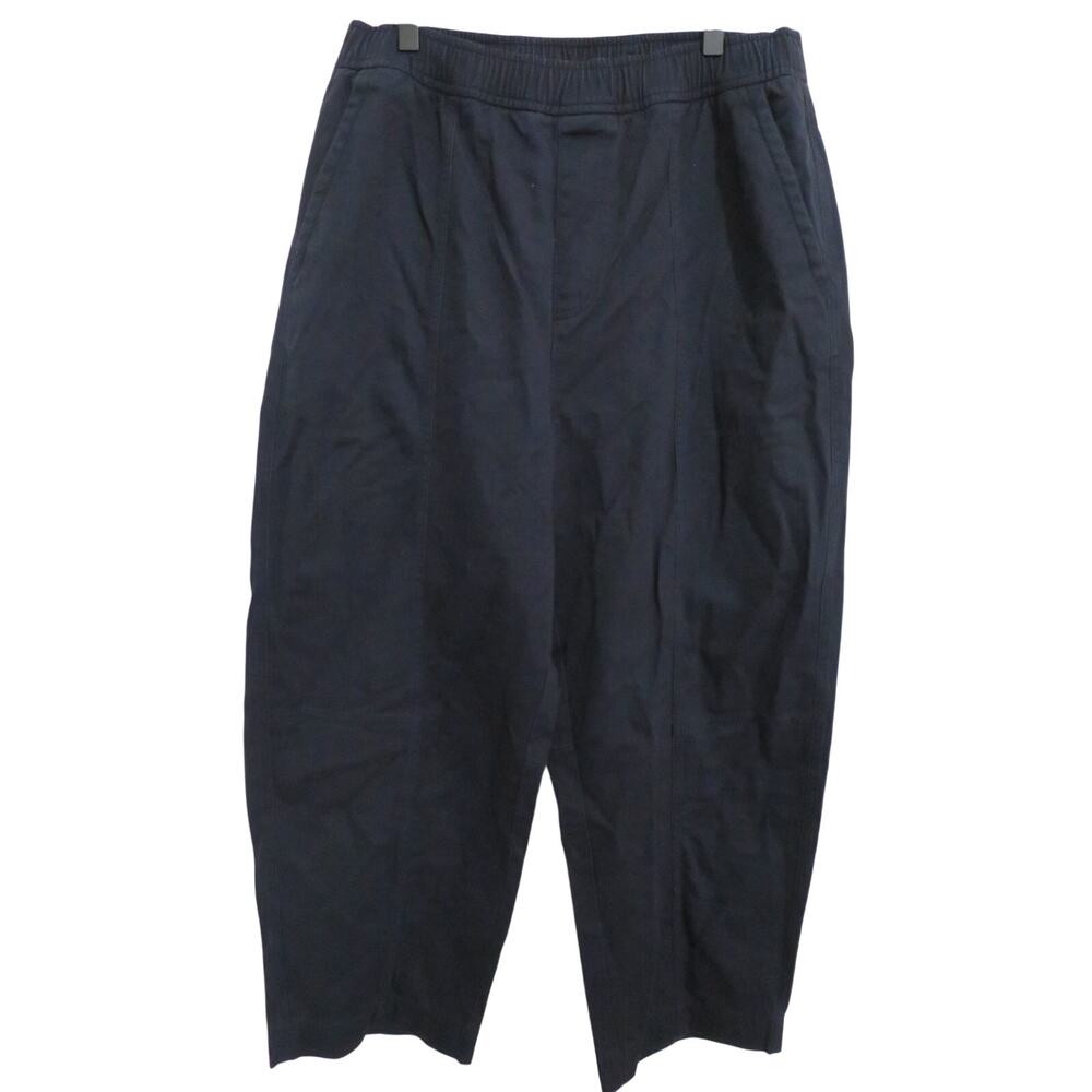 Old Navy Women L Navy Blue High Rise Comfort Waistband Pants Straight Leg Casual